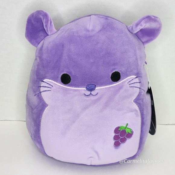 🖤 ZERGMAN 🐭 Purple Grape Scented Chinchilla SELECT SERIES Squishmallow NWT 🖤 - Picture 2 of 9